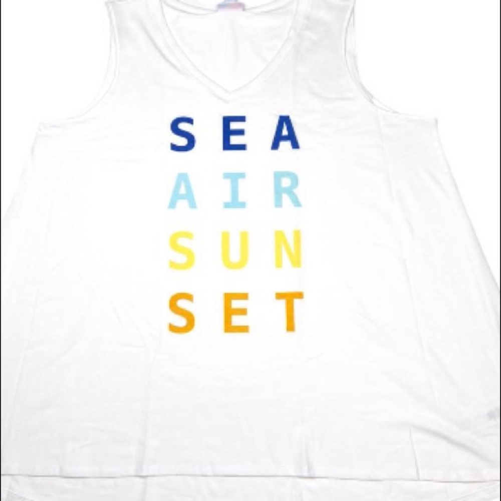 Tank top- sea,air,sunset!